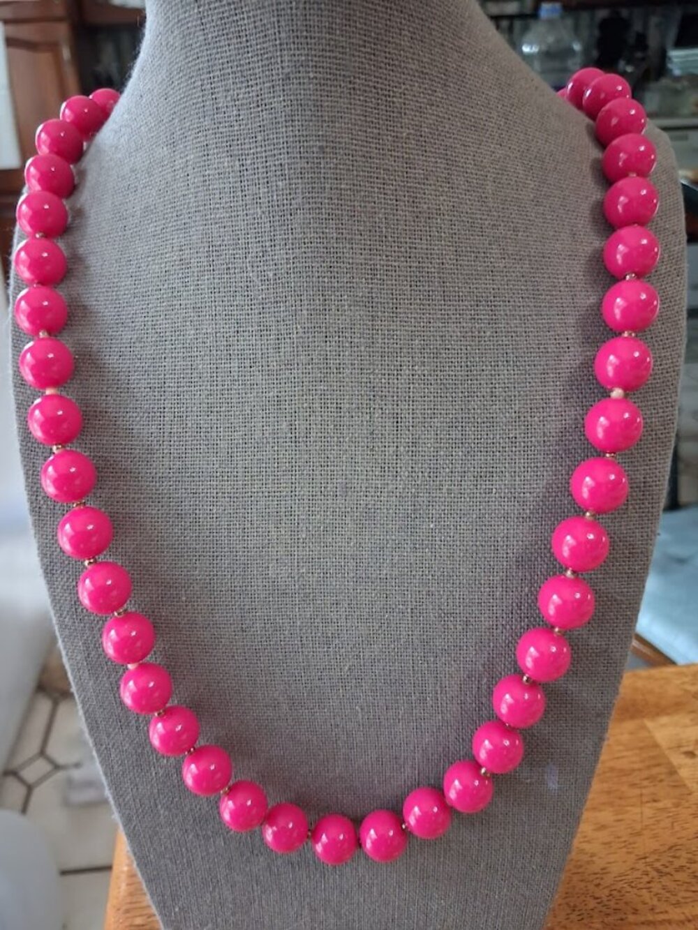 30 inch Pink beaded necklace